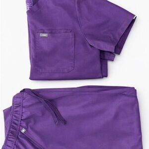 Figs Men's Scrub Set in Purple